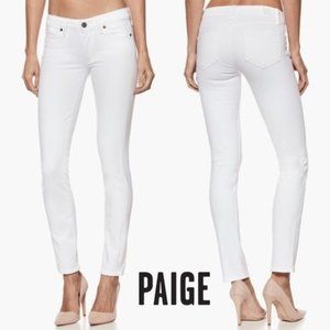 Paige Skyline Skinny Jeans in White